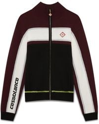 Casablanca Paris - Veste De Survêtement En Maille Mérinos À Rayures - Lyst