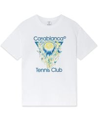 Casablanca Paris - T-Shirt À Manches Courtes Tennis Club Icon - Lyst