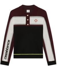 Casablanca Paris - Polo Oversize À Manches Longues Et Rayures - Lyst