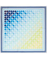 Casablanca Paris - Foulard En Soie Moyen À Motif Tennis Tile En Dégradé - Lyst
