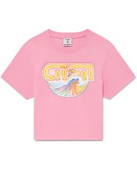 Casablanca Paris - Casa Surf Cropped Short Sleeve T-Shirt, By - Lyst