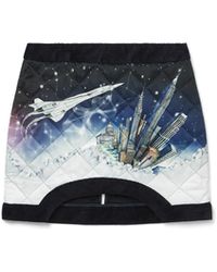 Casablanca Paris - Vol De Nuit Quilted Curved Hem Mini Skirt, Size By - Lyst