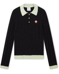 Casablanca Paris - Polo À Manches Longues En Tissu Bouclé - Lyst