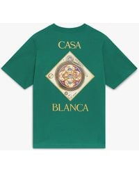 Casablanca Paris - T-Shirt À Manches Courtes Vert Plafond Orné De Musique - Lyst