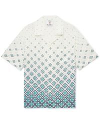 Casablanca Paris - Chemise À Manches Courtes En Lin Dégradée À Monogramme - Lyst