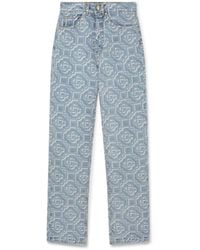 Casablanca Paris - Classic Monogram Bleached Denim Pant, Size By - Lyst