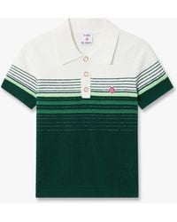 Casablanca Paris - Boucle Stripe Short Sleeve Polo Shirt, By - Lyst