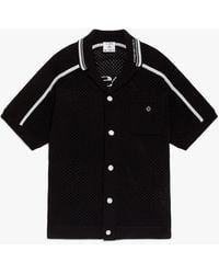 Casablanca Paris - Chemise À Manches Courtes Noire En Mesh - Lyst