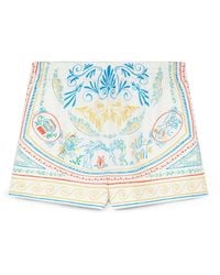 Casablanca Paris - Crayon Vase Silk Shorts, Size By - Lyst