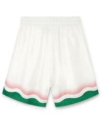 Casablanca Paris - Le Jeu De Ping Pong Silk Shorts, Size By - Lyst