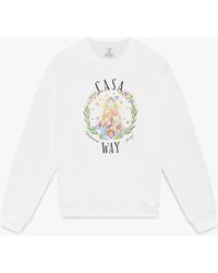 Casablanca Paris - Sweat-Shirt À Col Rond Casa Way - Lyst