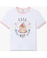Casablanca Paris - Casa Way Ringer Short Sleeve T-Shirt, By - Lyst