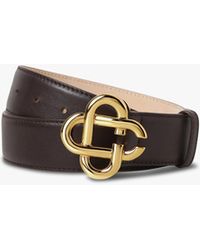 Casablanca Paris - Classic Leather Cc Logo Belt, By - Lyst