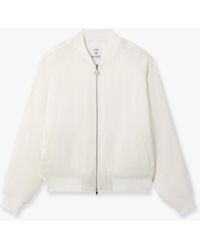 Casablanca Paris - Off Hotel Emblem Satin Bomber Jacket, By - Lyst