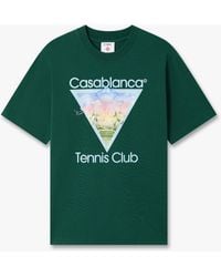 Casablanca Paris - Dark Tennis Club Icon Short Sleeve T-Shirt, By - Lyst