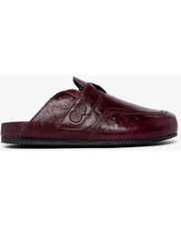 Casablanca Paris - Burgundy Leather Outdoor Mule, Size By - Lyst