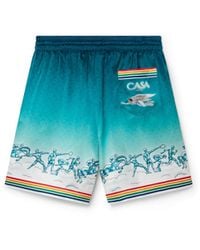 Casablanca Paris - La Déesse Du Stade Silk Shorts, By - Lyst