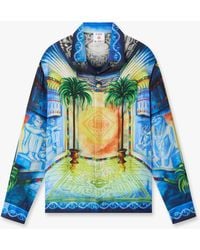 Casablanca Paris - Geometrie Sacree Long Sleeve Silk Twill Shirt, By - Lyst