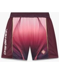 Casablanca Paris - Short De Football Dégradé Aubergine - Lyst