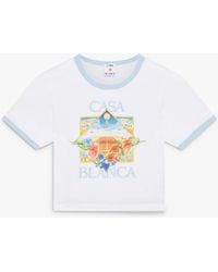 Casablanca Paris - T-Shirt À Manches Courtes Tennis Landscape Ringer Baby - Lyst