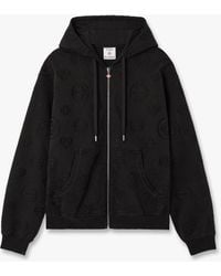 Casablanca Paris - Applique Monogram Zip-Up Hooded Sweatshirt, By - Lyst