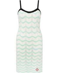 Casablanca Paris - Mini-Robe En Crochet De Coton À Motif Ondulé - Lyst