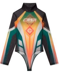 Casablanca Paris - Casa Racing Mesh Bodysuit, By - Lyst