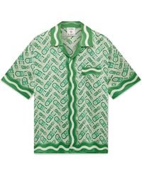 Casablanca Paris - Chemise À Manches Courtes En Soie Ping Pong - Lyst