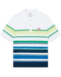 Casablanca Paris - Polo À Manches Courtes Et Rayures Dégradées - Lyst
