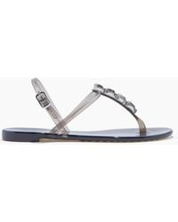 Casadei - Crystal-Embellished Jelly Sandals - Lyst