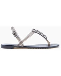 Casadei - Crystal-Embellished Jelly Sandals - Lyst