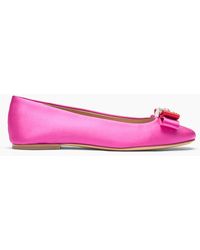 Casadei - Satin Ballet Flats - Lyst
