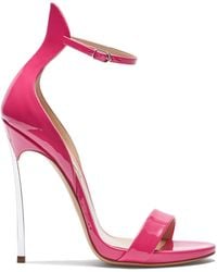 Casadei - Cappa Blade Patent Leather Sandals - Lyst