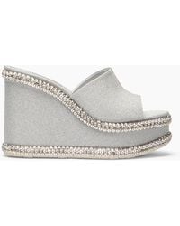 Casadei - Sirio Strass Wedge - Lyst