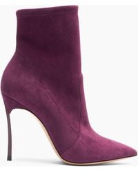 Casadei - Blade Suede Ankle Boots - Lyst
