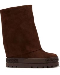 Casadei High Top, Sneakers, Saddle, Suede - Brown