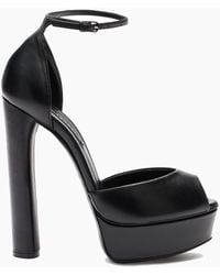 Casadei - Flora Leather Platform Sandals - Lyst