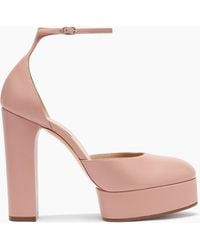 Casadei - Betty Leather Platform Pumps - Lyst