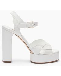 Casadei - Betty Leather Platforms Sandals - Lyst