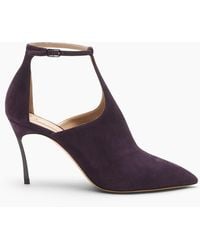 Casadei - Blade Suede Debby Pump - Lyst