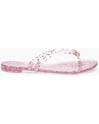 Casadei - Jelly Glitter Flip Flops - Lyst