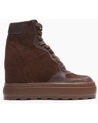 Casadei - High Top Suede Sneakers - Lyst