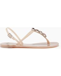 Casadei - Crystal-Embellished Jelly Sandals - Lyst
