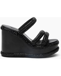 Casadei - Sirio Strass Wedge - Lyst