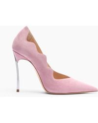 Casadei - Superblade Suede Pumps - Lyst