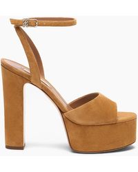 Casadei - Patty Platform Suede Sandal - Lyst