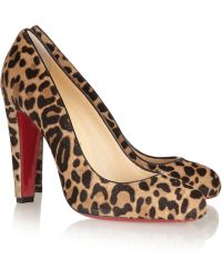 christian louboutin shoes for men replica - Christian louboutin Tchicaboum 100 Spiked Leopard-print Patent ...