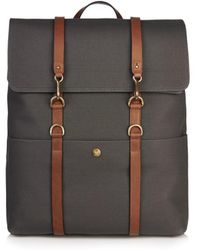 Mismo Leather-Strap Backpack - Gray