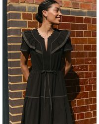 Cefinn - Nessa Cotton Seersucker Maxi Dress - Lyst