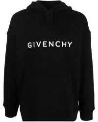 Givenchy - Felpa con cappuccio archetype in tessuto garzato - Lyst